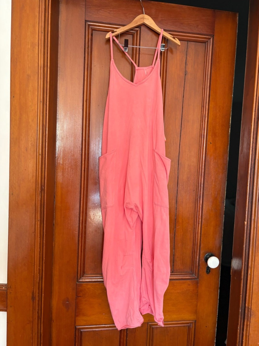 free people Coral Pink Women's Jumpsuit with Pockets hot shot